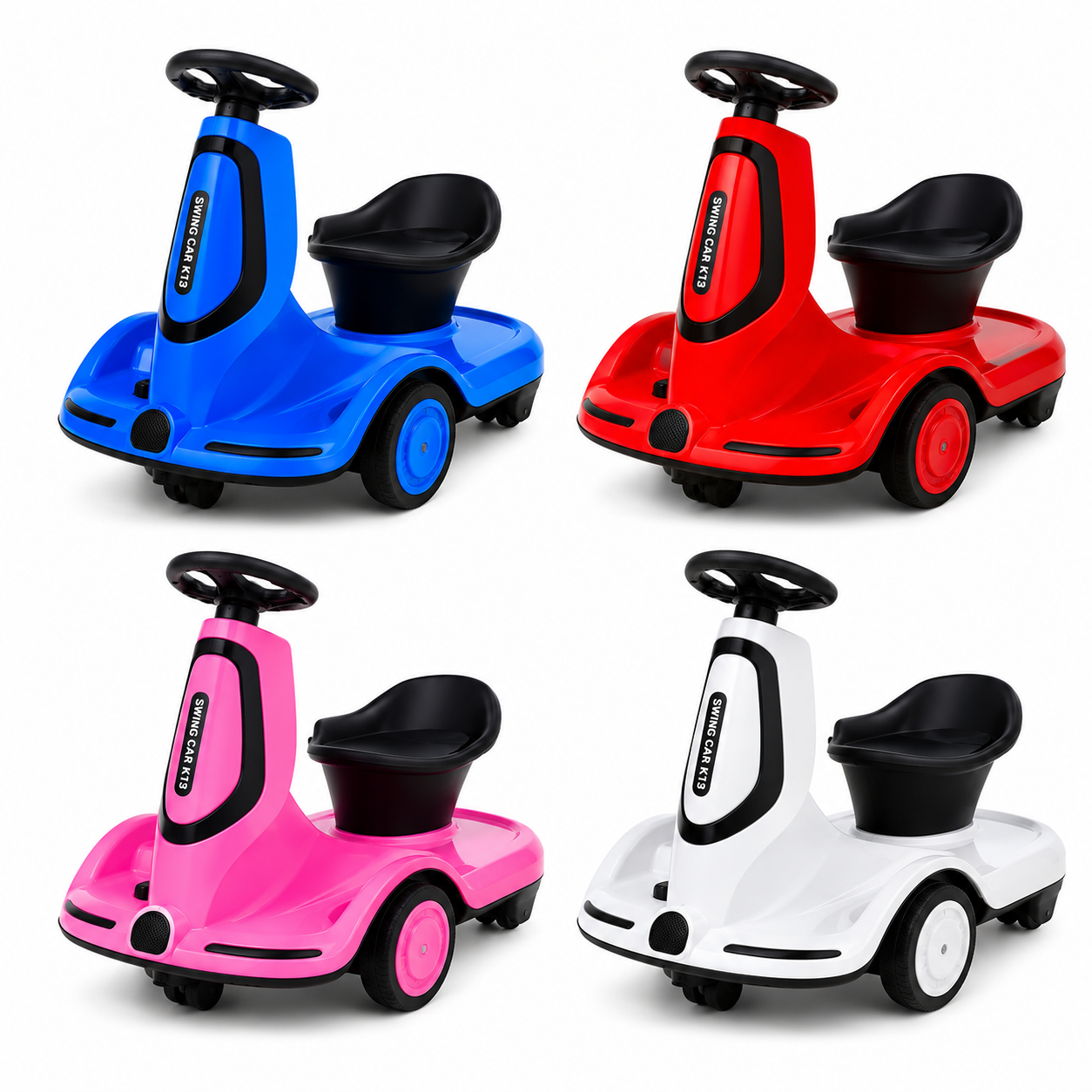 Mașinuță Electrică Drift pentru Copii cu Pedală de Accelerație și Telecomandă, 4 Culori Disponibile, Lumini LED, Acumulator Reîncărcabil