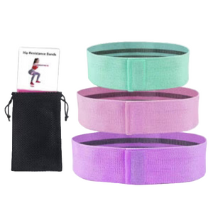 Set 3 benzi elastice din material, 3 niveluri de rezistenta, saculet inclus - PromotiiZilnice