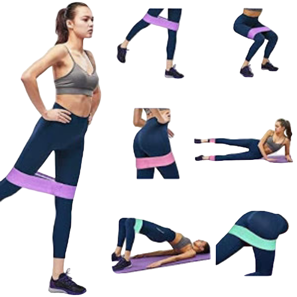 Set 3 benzi elastice din material, 3 niveluri de rezistenta, saculet inclus - PromotiiZilnice