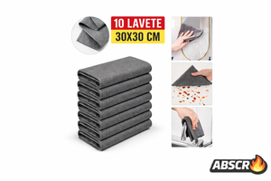 Set 10 Lavete Magice din Microfibra 30x30 cm – Curatare Fara Scame si Zgarieturi, Ultra Absorbante, Reutilizabile PromotiiZilnice