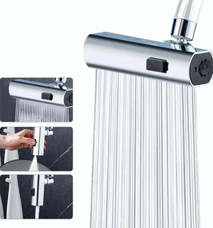 1+1 CADOU Extensie robinet 3 in 1, 360°, 3 moduri de functionare, cupru, argintiu PromotiiZilnice