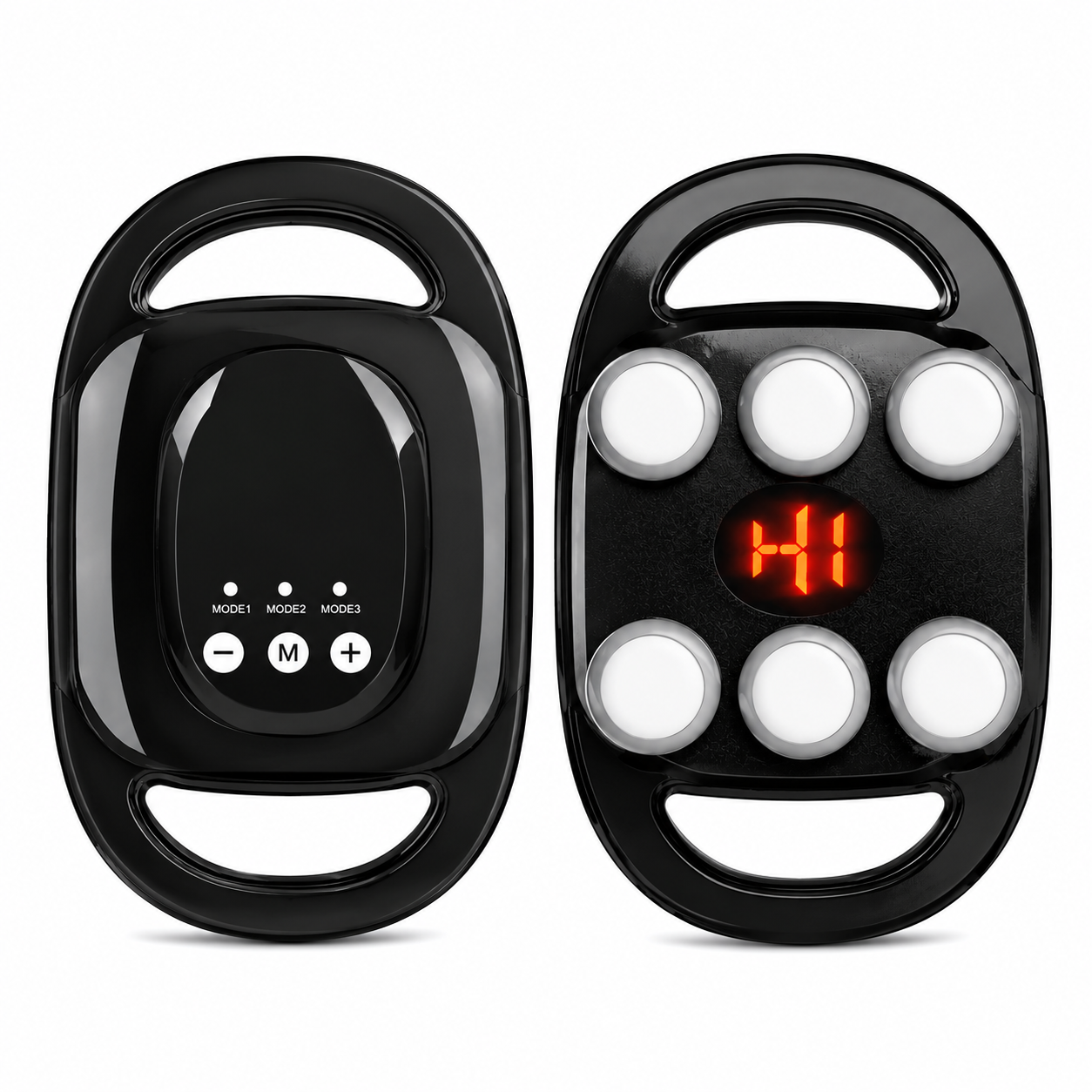Aparat de Masaj Profesional cu 6 Capete, Display Digital, Lumină LED Roșie, Portabil, Relaxare Musculară Profundă