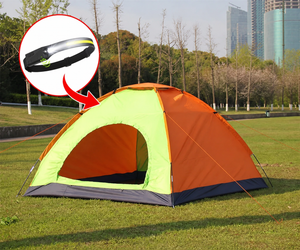 Cort Camping 3-4 Persoane 200x200x135 cm Impermeabil + Lanterna de Cap Cadou – Montare Rapida, Material Rezistent PromotiiZilnice