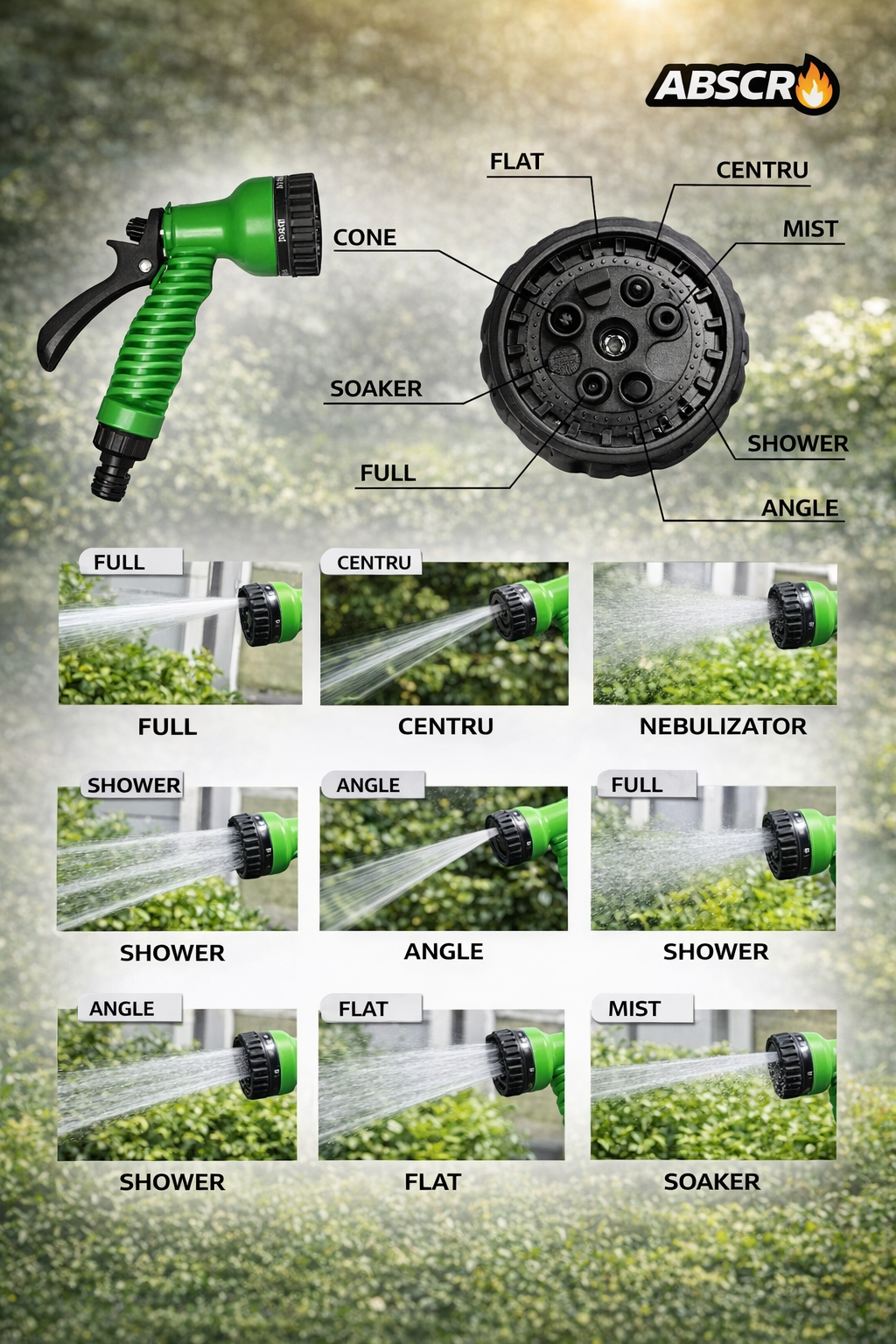 Set 2 Bucăți Furtun Extensibil 30m calitate Premium + Pistol 8 Funcții