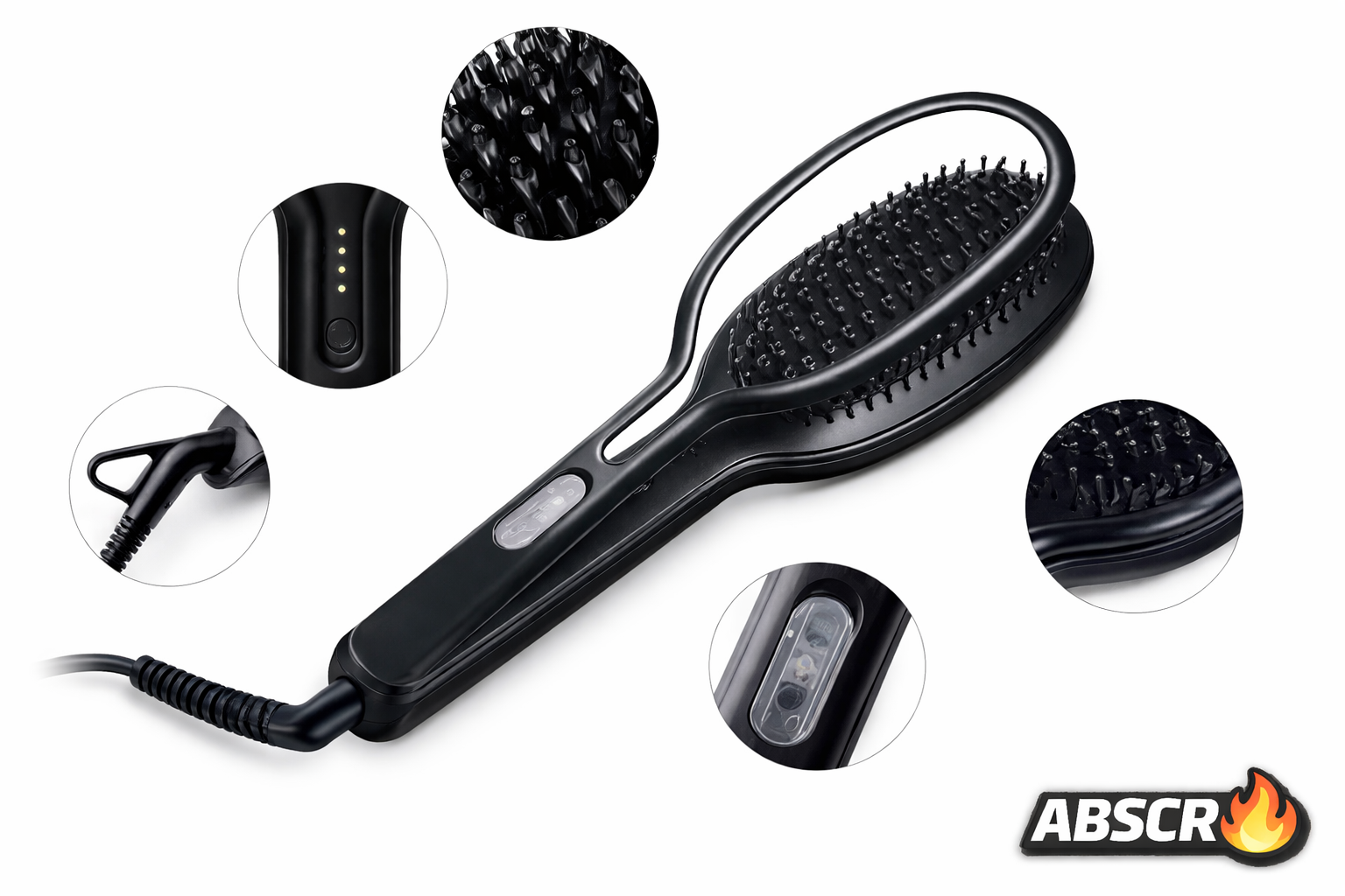 Perie Electrică de Îndreptat Părul – Îndreptare Rapidă, Temperatură Reglabilă până la 230°C, Efect Anti-Frizz, Styling Profesional Acasă