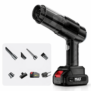Aspirator Auto 6 in 1 Fara Fir, pentru Casa, Masina, Calculator, Birou, Putere 100W, Eficienta Mare, Functii de Aspirare, Suflare, Vidare, Filtru HEPA, Perie Detailing, Negru PromotiiZilnice