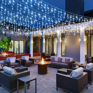 Set 3 Instalații Franjuri LED 3 x 12 m (36 m), Alb Rece, Alb Cald, Albastru, Multicolor - PromotiiZilnice