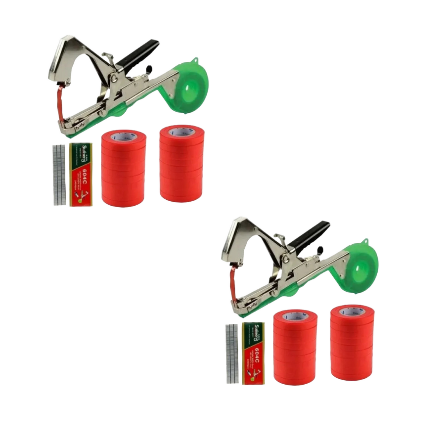 Set 2 x Aparat Pentru Legat Vita De Vie, Pomi Fructiferi Si Legume, 40 Role, 20.000 Capse - PromotiiZilnice