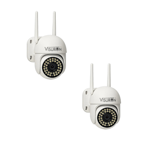 Set 2 Camere Supraveghere Wi-Fi Visuron – Viziune Nocturnă, 38 LED IR, Full HD 1080p - PromotiiZilnice