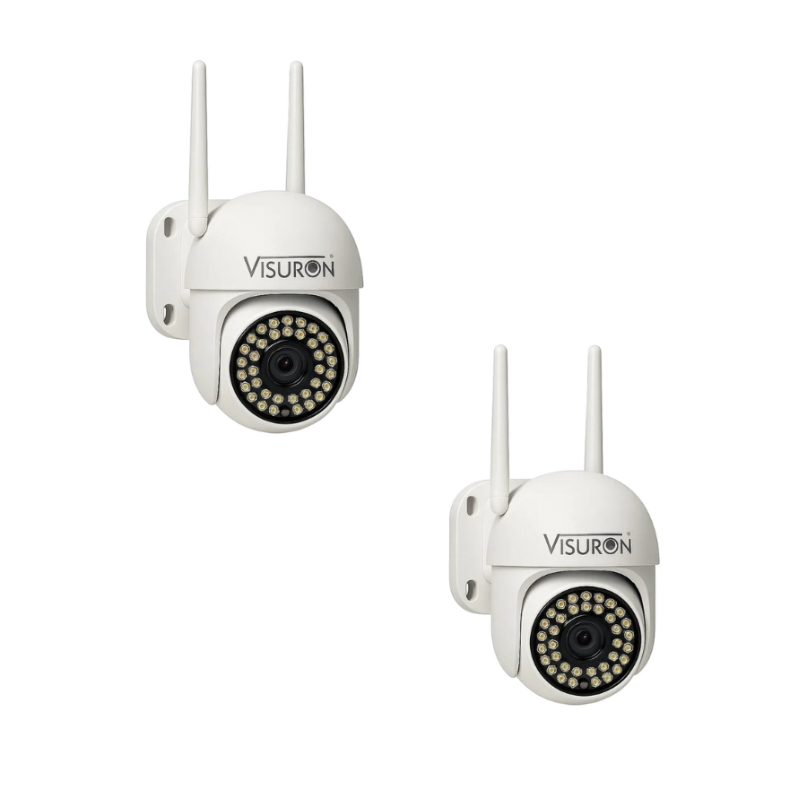 Set 2 Camere Supraveghere Wi-Fi Visuron – Viziune Nocturnă, 38 LED IR, Full HD 1080p - PromotiiZilnice