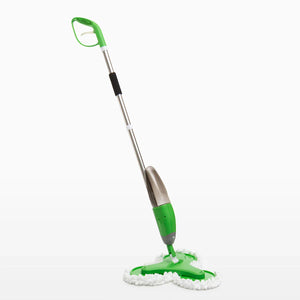 Mop triplu cu rezervor pulverizator, 3 capete rotative cu diametru 20 cm, 3 lavete microfibra, rezervor 600 ml - PromotiiZilnice