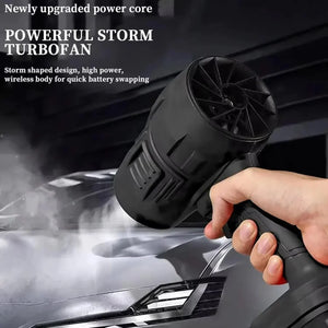 Suflantă Turbo Auto Portabilă 1050W, 35.000 RPM – Putere Mare 180 km/h, 6 m³/min – Ideală pentru Uscare Mașină, Îndepărtare Frunze, Praf și Apă - PromotiiZilnice