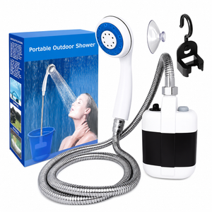 Duș Portabil Electric Camping 2200mAh USB, Furtun 1.5m, Ventuză + Cârlig – Ideal Exterior & Interior PromotiiZilnice