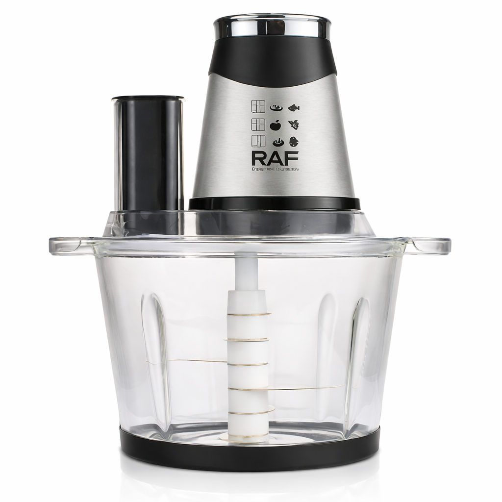 Tocator electric RAF 7058 multifunctional 600W, bol 3L, 3 viteze, pentru carne, legume si fructe