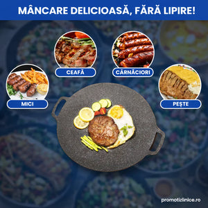 Set 2 Bucati Plita Japoneza 36 cm, Antiaderenta, Compatibila Aragaz si Inductie, Gatire Rapida si Uniforma PromotiiZilnice
