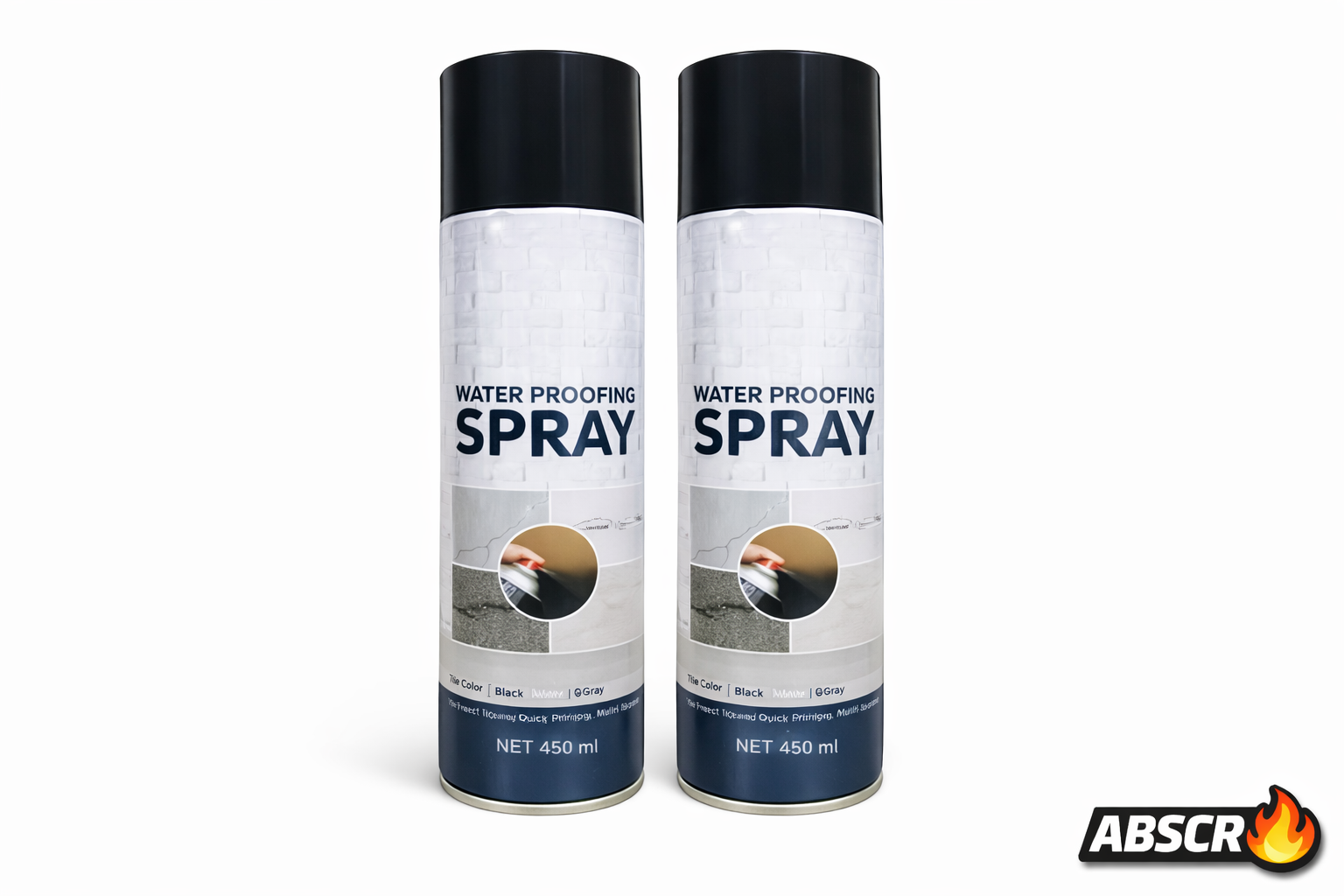 Set 2x Spray Etanșare 450ml – Hidroizolație Rapidă, Impermeabilizare Crapături, Protecție Anti-Infiltrații, Multisuprafețe (Ciment, Metal, PVC, Gresie)