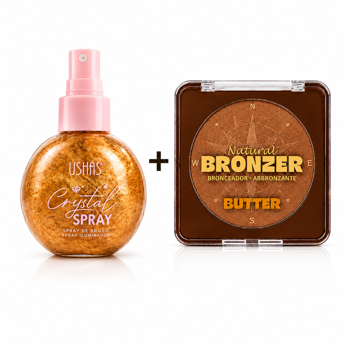 Pachet Glow Perfect – Spray Iluminator + Bronzer profesional
