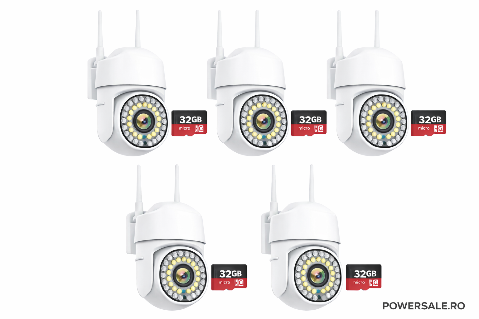 Pachet 5 Camere Supraveghere 5MP + CADOU 5 Carduri 32GB