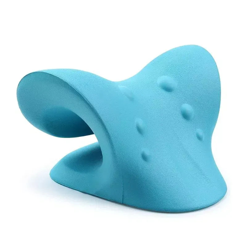 Set 2 Perne cervicale pentru gat si umeri, dispozitiv tractiune si relaxare musculara, culoare albastra