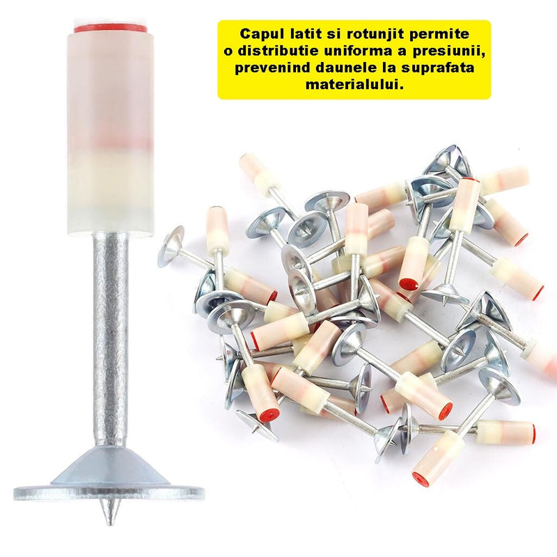 Set 200 bucati cuie tip ciupercă pentru pistol cu autopropulsare