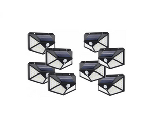 Set 8 Lampi solare 100 LED, cu senzor de miscare + Lanterna Cadou PromotiiZilnice