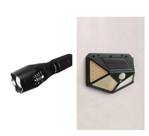 Set 8 Lampi solare 100 LED, cu senzor de miscare + Lanterna Cadou PromotiiZilnice