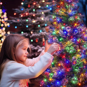 Instalatie De Craciun, 100 m, 480 LED -uri, Jocuri de Lumini, Pentru Exterior/Interior - PromotiiZilnice