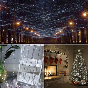 Instalatie De Craciun, 100 m, 480 LED -uri, Jocuri de Lumini, Pentru Exterior/Interior - PromotiiZilnice