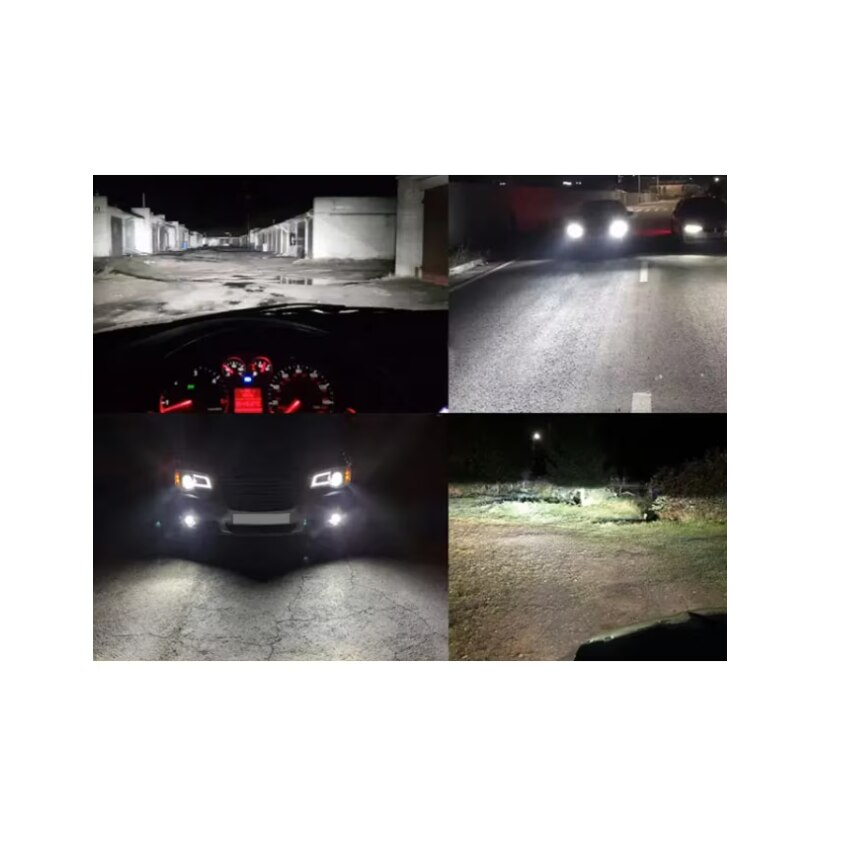 Set 2 Becuri Auto H4, H7, LED cu Lupa PRO, 140W, Set 2, 6500K, Luminozitate 300%