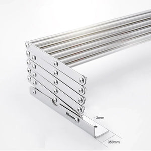 Uscator rufe din aluminiu, retractabil, cu prindere in perete 70cm PromotiiZilnice