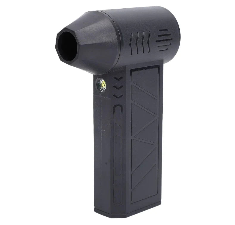 Suflanta aer portabila, indicator baterie, turbo fan, 130000 RPM, 4 trepte de putere, baterie 5000 mAh, negru cu 2 acumulatori PromotiiZilnice