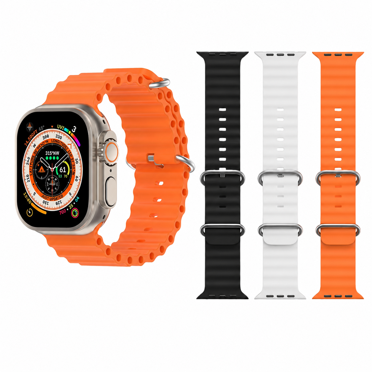 Ceas Smart Ultra cu 3 Curele – Apeluri Bluetooth, Monitorizare Activitate, Moduri Sport, IP65