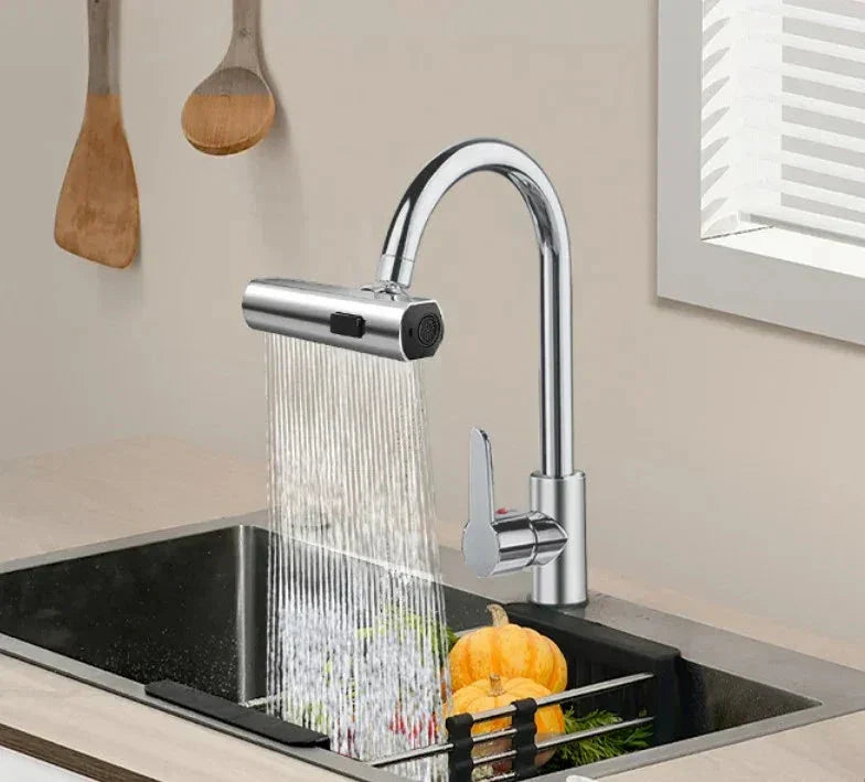 1+1 CADOU Extensie robinet 3 in 1, 360°, 3 moduri de functionare, cupru, argintiu PromotiiZilnice