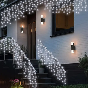 Set 3 Instalații Franjuri LED 3 x 12 m (36 m), Alb Rece, Alb Cald, Albastru, Multicolor - PromotiiZilnice