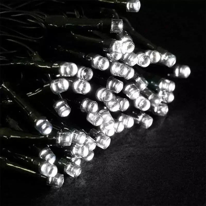 Instalatie solara pentru exterior IP44, 100m, liniara, alb rece - PromotiiZilnice