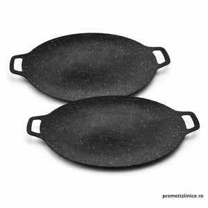 Set 2 Bucati Plita Japoneza 36 cm, Antiaderenta, Compatibila Aragaz si Inductie, Gatire Rapida si Uniforma PromotiiZilnice