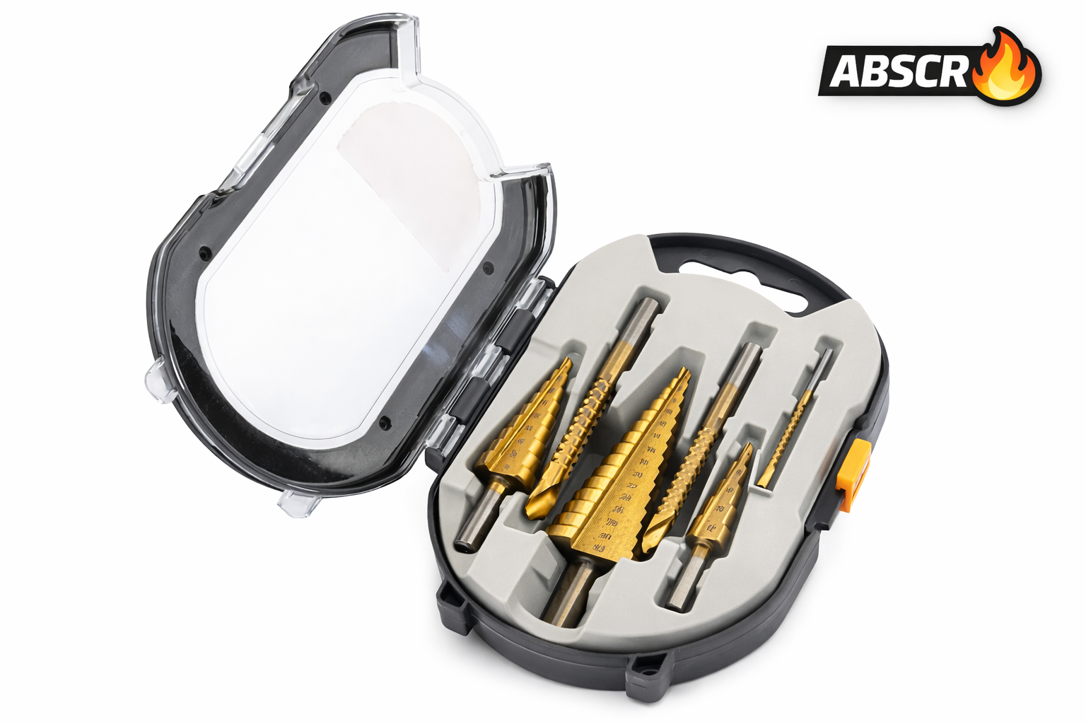 Set Burghie Conice în Trepte , 4–32 mm, 6 Piese – Găurire Multiplă, Precizie Ridicată, pentru Metal, Lemn și Plastic