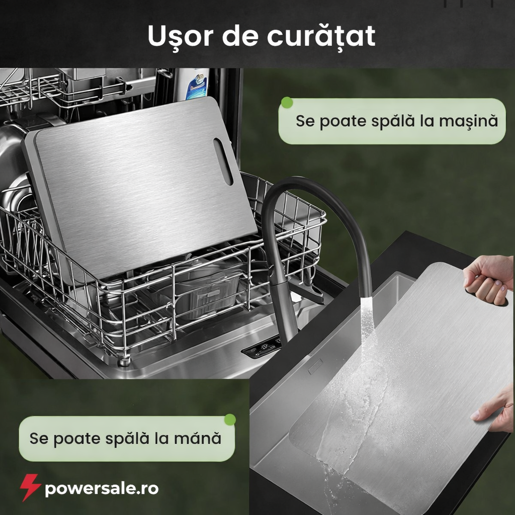 Set 2 tocatoare de bucatarie din otel inoxidabil, rezistente si usor de curatat, 35 x 24 cm PromotiiZilnice