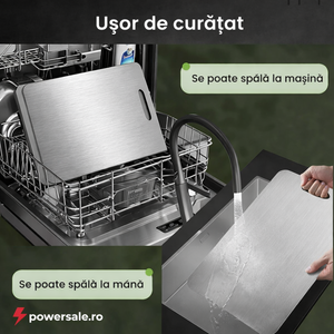 Set 2 tocatoare de bucatarie din otel inoxidabil, rezistente si usor de curatat, 35 x 24 cm PromotiiZilnice