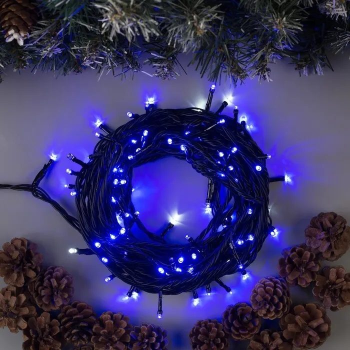 Set 2 x Instalatie Liniara Rola 50 m, Interior/Exterior , 300 LED-uri, Alb Rece, Albastru PromotiiZilnice