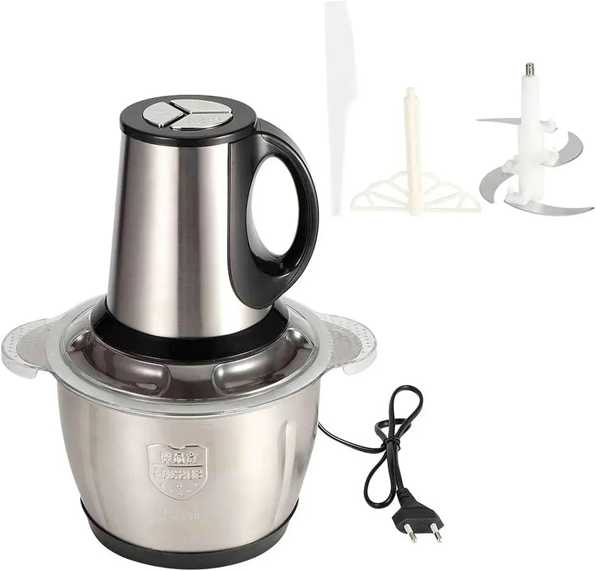 Tocator electric carne si legume, 4 lame inox, 2 viteze, capacitate mare, bol inox - PromotiiZilnice
