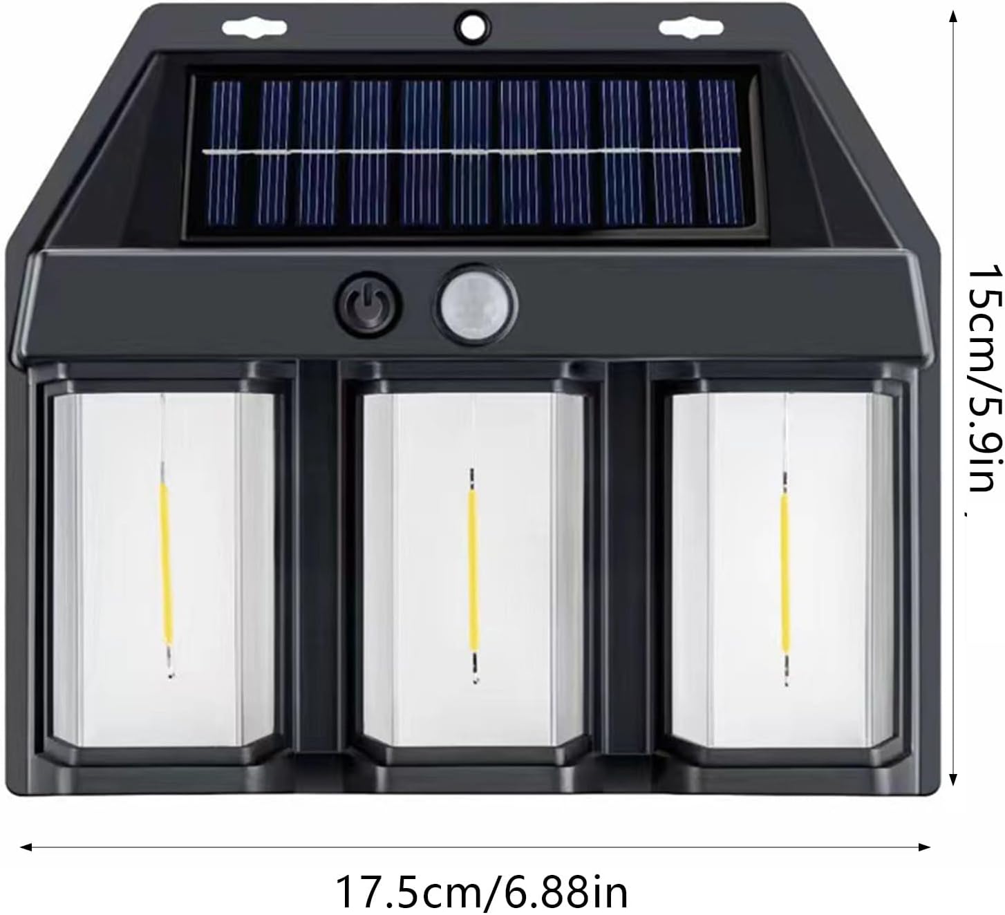 Set 3 x Lampa Solara de Perete tripla, LED, Senzor Miscare PromotiiZilnice