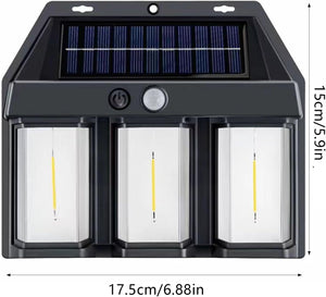 Set 3 x Lampa Solara de Perete tripla, LED, Senzor Miscare PromotiiZilnice