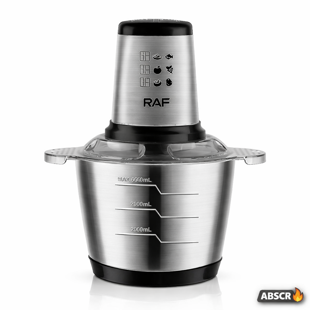Tocator electric RAF R.7031, 1000W, bol inox 3L, 2 viteze, lame din otel inoxidabil
