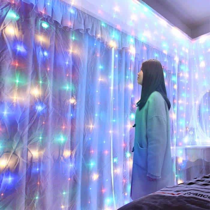 Set 2 x Instalatie perdea 3x3m , 300LED , 8 Programe, cu USB si Telecomanda PromotiiZilnice