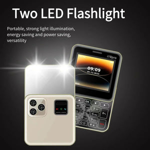 Telefon Mini i19 Pro Slide Button – 2.4", Dual SIM, 2G GSM, camera, FM, Bluetooth, butoane, deblocat - PromotiiZilnice