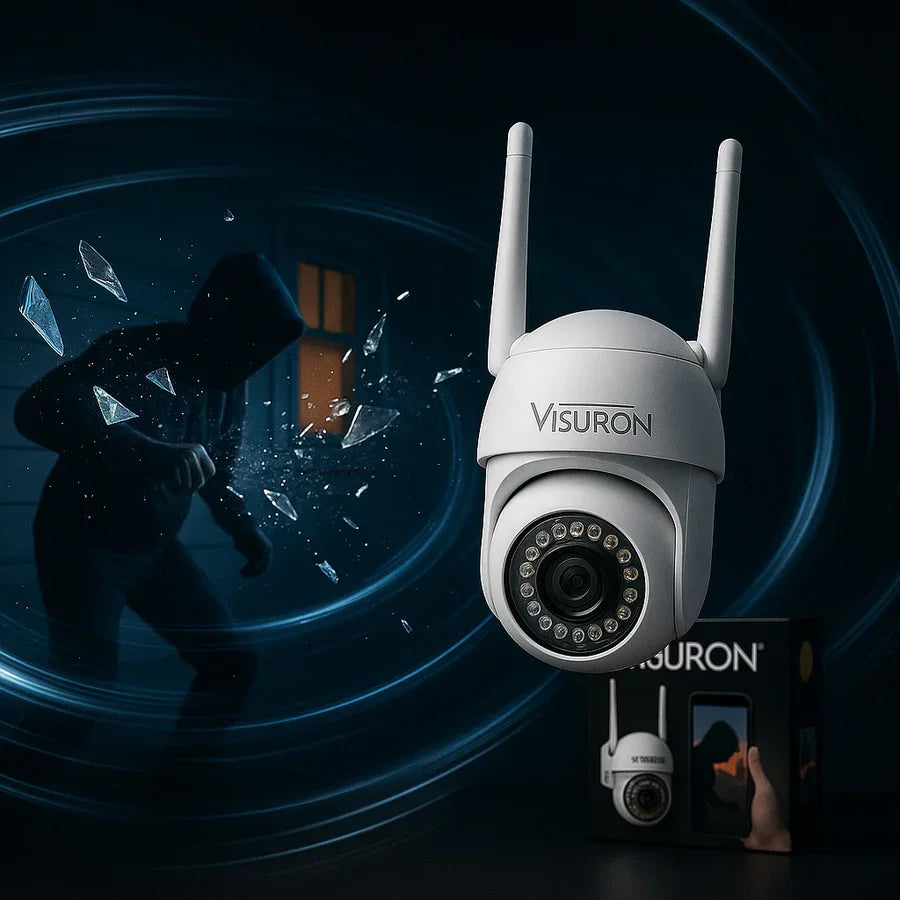 Set 2 Camere Supraveghere Wi-Fi Visuron  – Viziune Nocturnă, 38 LED IR, Full HD 1080p - PromotiiZilnice