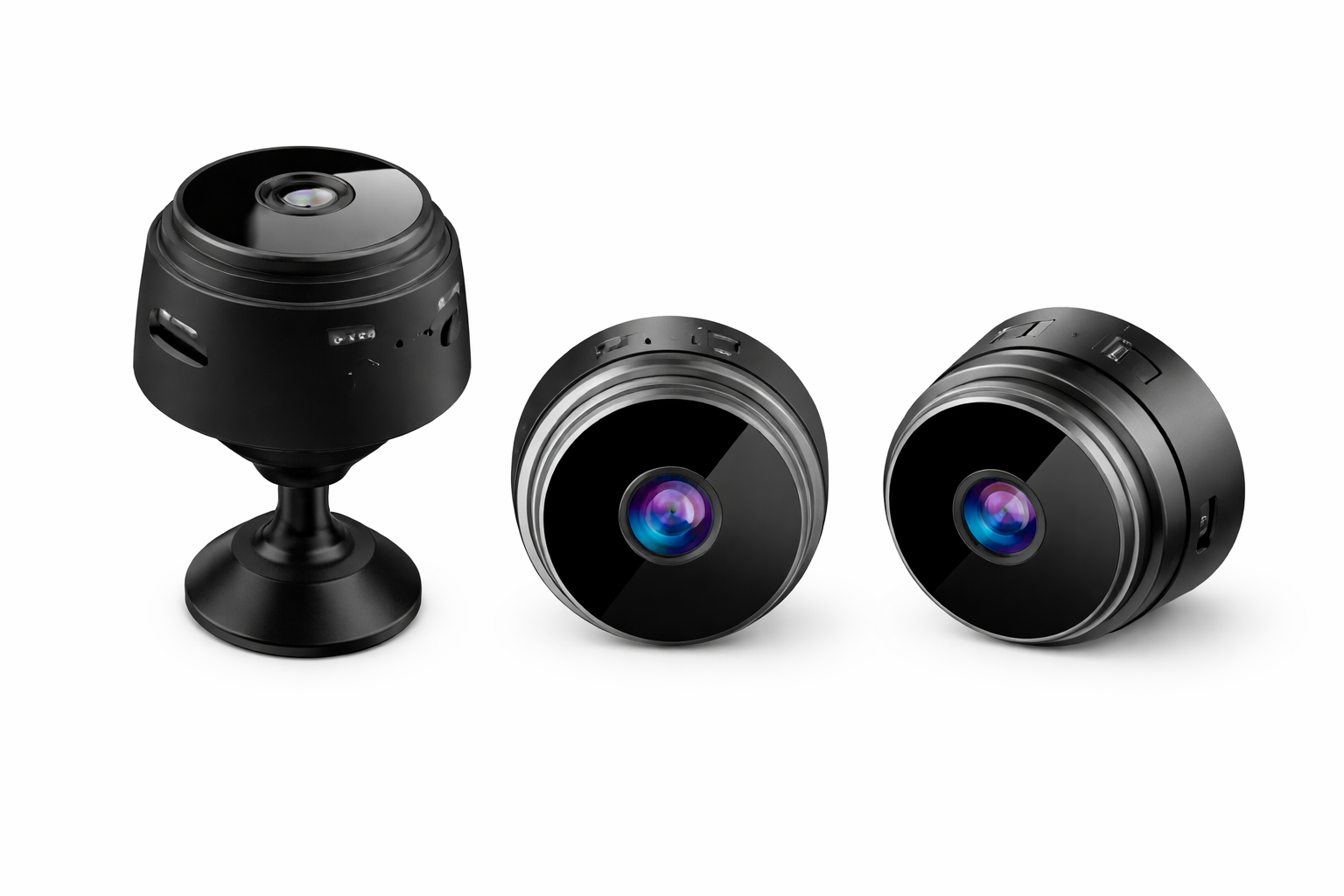 Set 3 camere de supraveghere WiFi HD 1080P – monitorizare interioara, detectie miscare