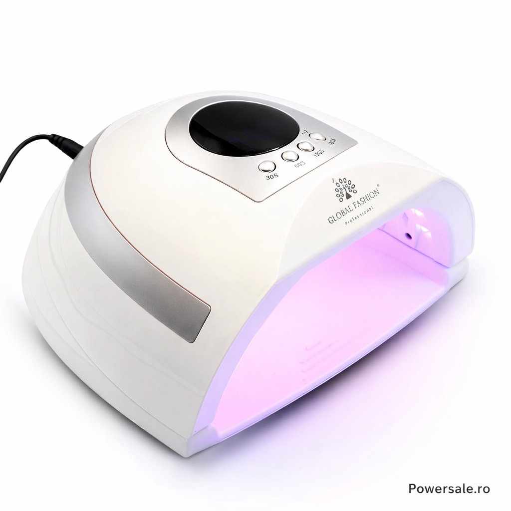 Lampă Unghii LED UV Global Fashion L-1004 268W Profesională – Uscare Rapidă Gel și Ojă Semipermanentă