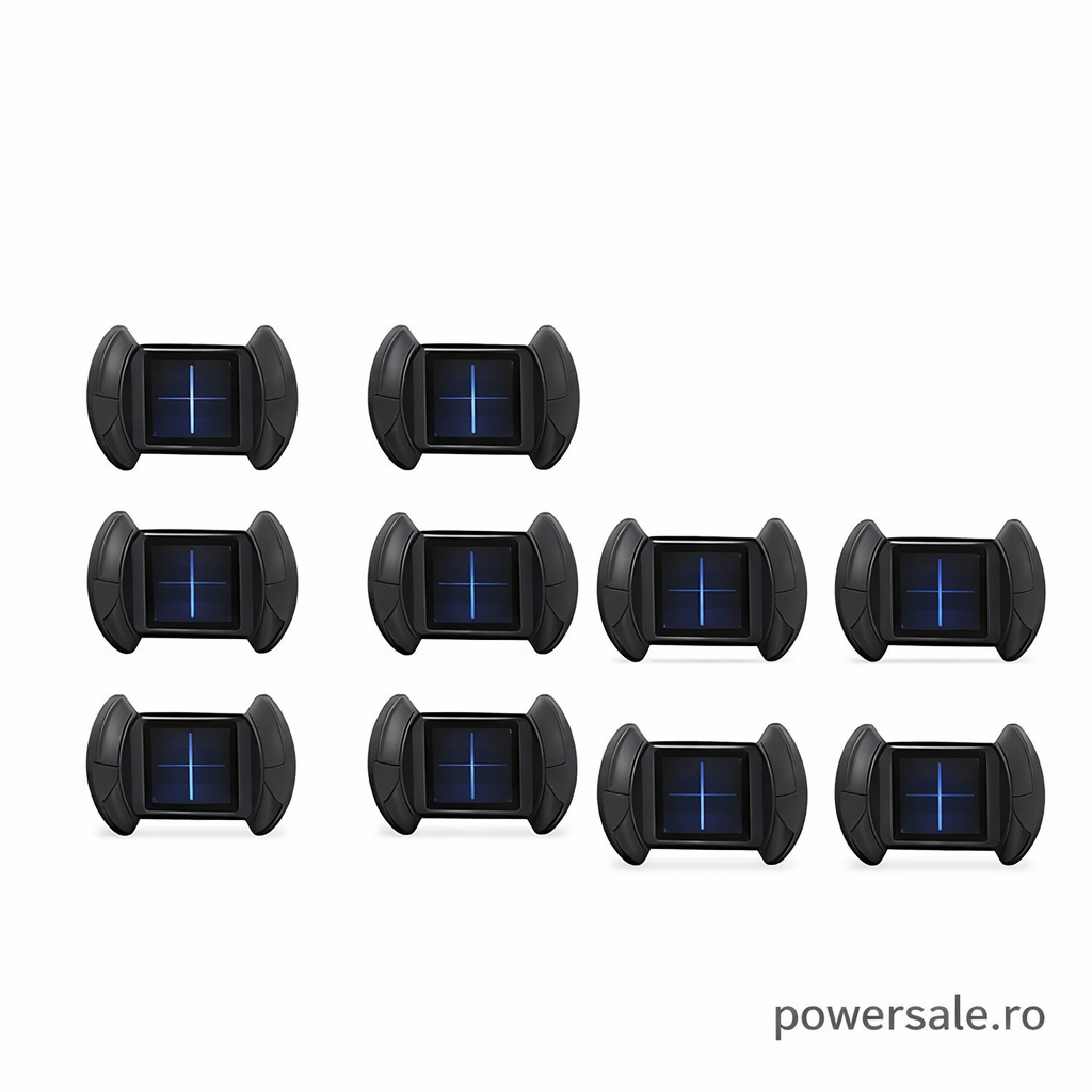Set 10 Lampi Solare de Perete – Iluminat Exterior Modern si Economic